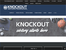 Tablet Screenshot of knockoutsportswear.com